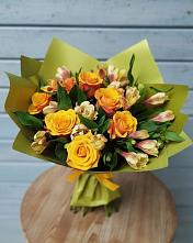 Букет цветов из:  Альстромерии и Розы в Князе-Волконском