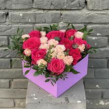 Цветочная композиция из Розы в коробке в Князе-Волконском