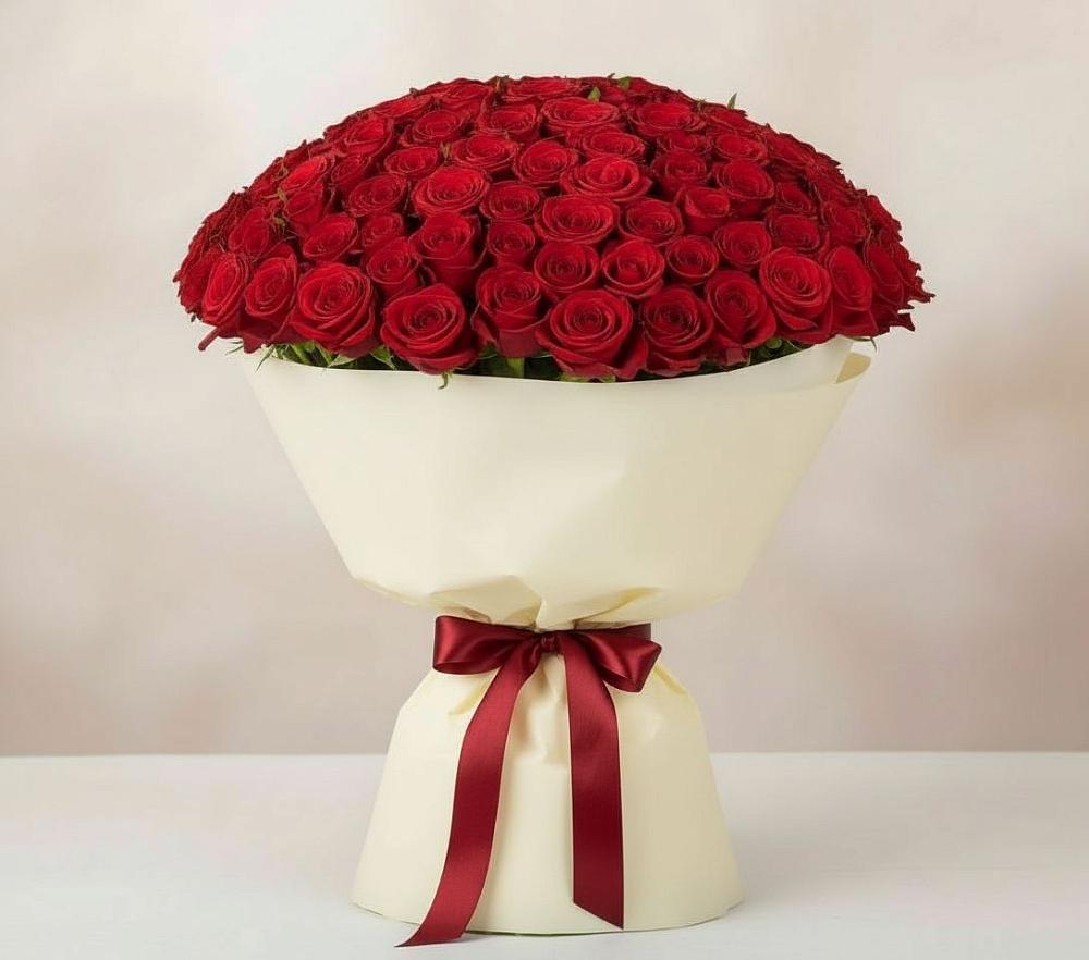 Букет 101 Красная роза Милано в Князе-Волконском