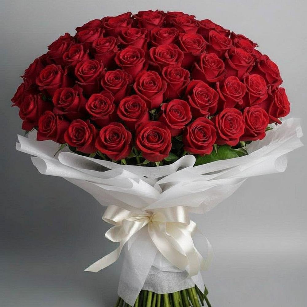 Букет 101 Красная роза Блэк Мэджик в Князе-Волконском