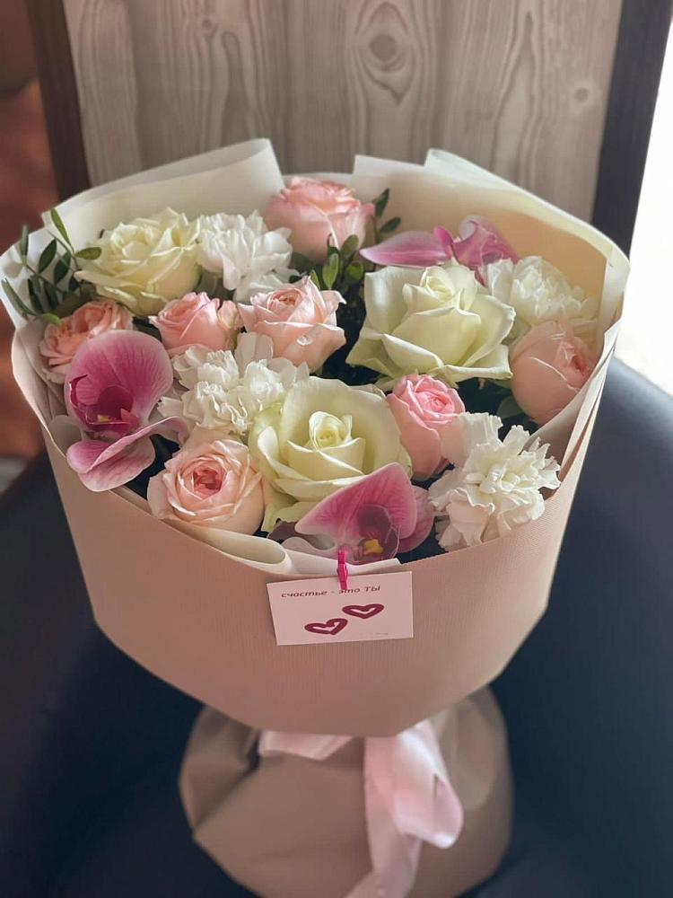 Букет цветов из: Орхидеи, Розы и Гвоздики в Князе-Волконском