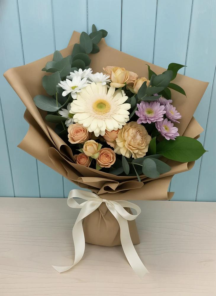 Букет цветов из: Герберы и Хризантемы в Князе-Волконском