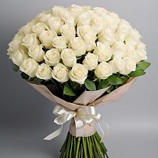 Букет 101 беля роза Белоснежка в Князе-Волконском