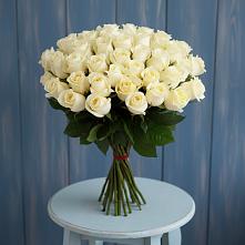 Букет 51 Белая роза Эдлесс Лав в Князе-Волконском