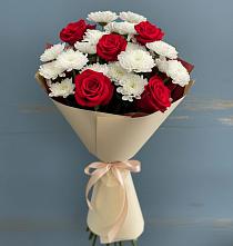 Букет цветов из:  Розы и Хризантемы в Князе-Волконском