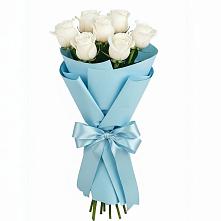 Букет 7 белых роз Проуд в Князе-Волконском