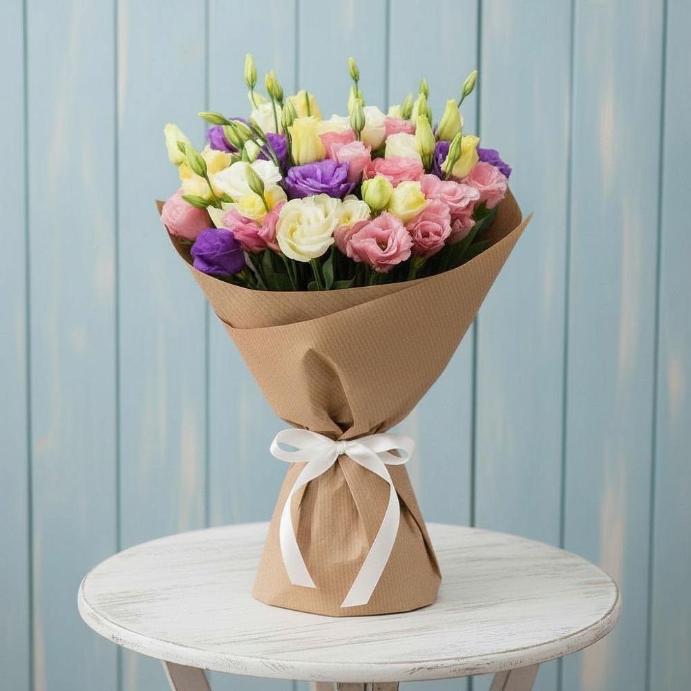 Букет цветов из: Лизиантусы в Князе-Волконском