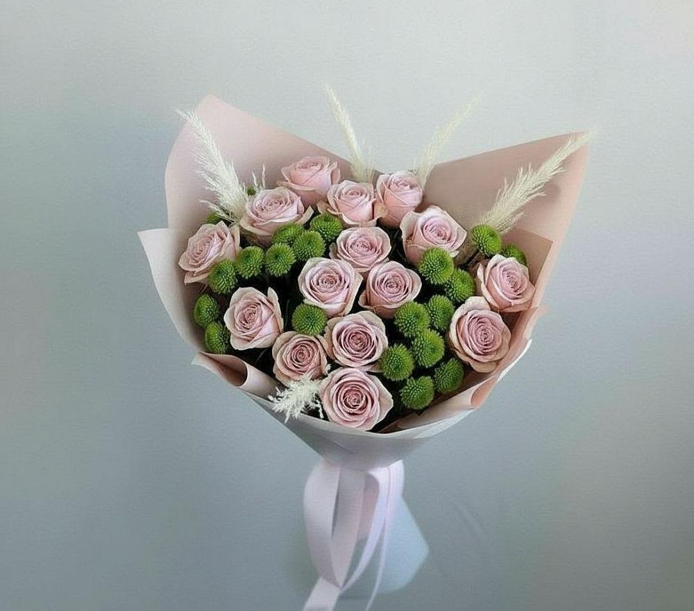 Букет цветов из: Розы и Хризантемы в Князе-Волконском