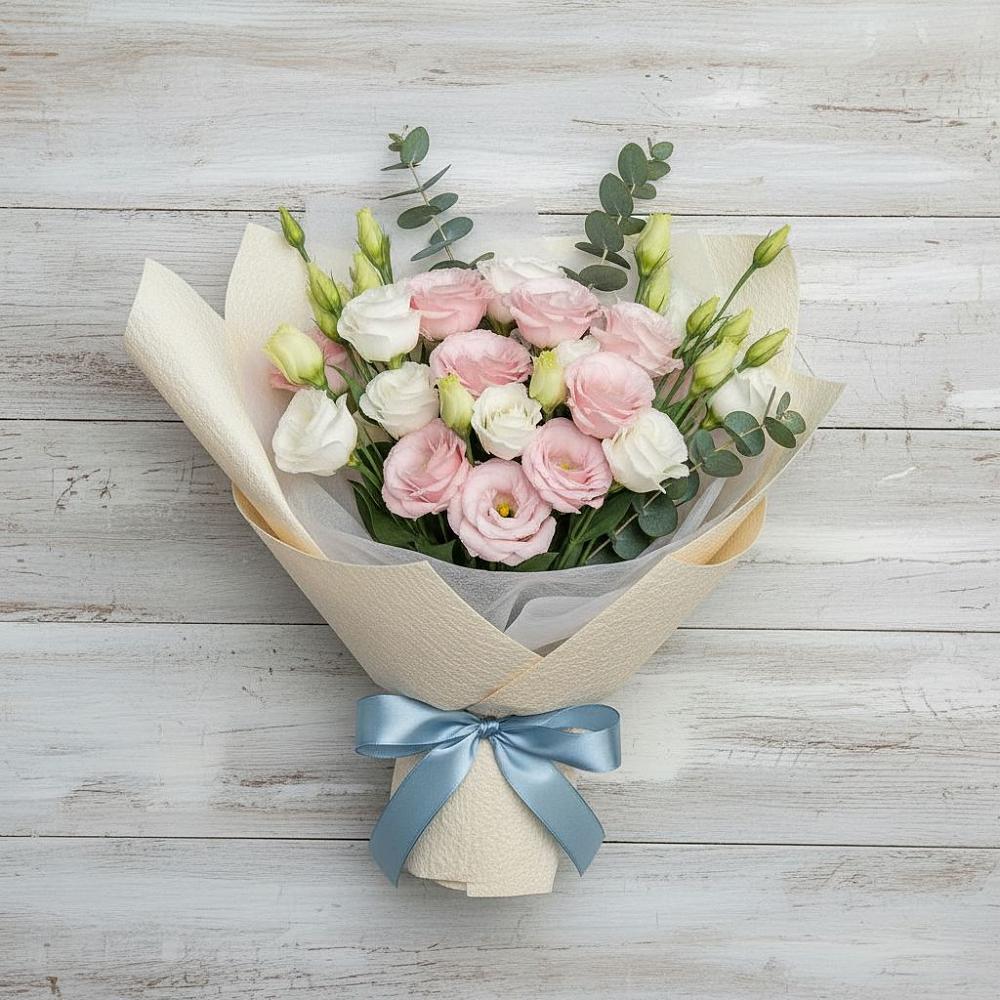 Букет цветов из: Лизиантусы в Князе-Волконском